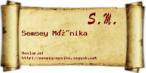 Semsey Mónika névjegykártya