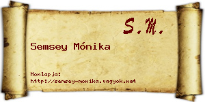 Semsey Mónika névjegykártya
