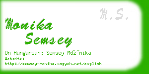 monika semsey business card